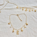 Pearl Shell Initial Necklace