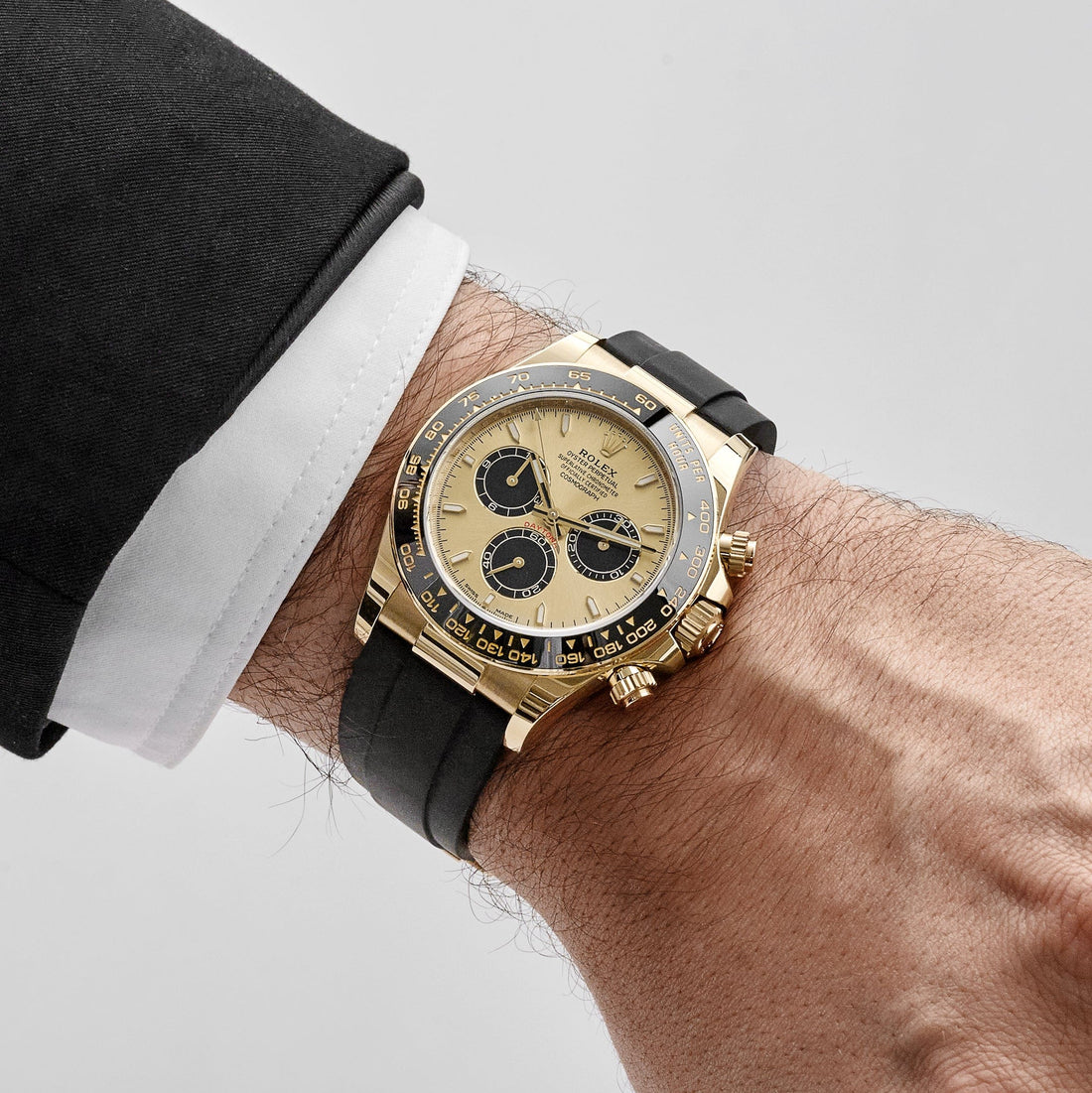 Daytona 126518LN 'Pikachu' Yellow Gold Champagne Black Dial Premium